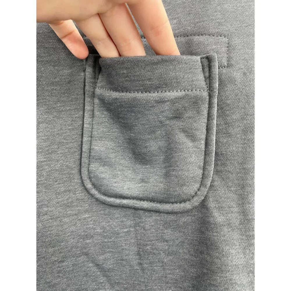 Old Navy Womens Long Sleeve Gray Relaxed Fit Sweatshirt Sweater Pocket XL NEW